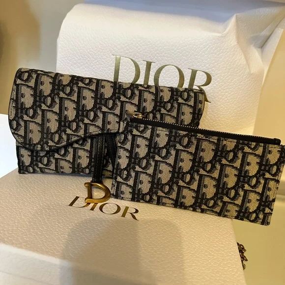 Dior Saddle Long Wallet on Chain - Picture 6 of 10